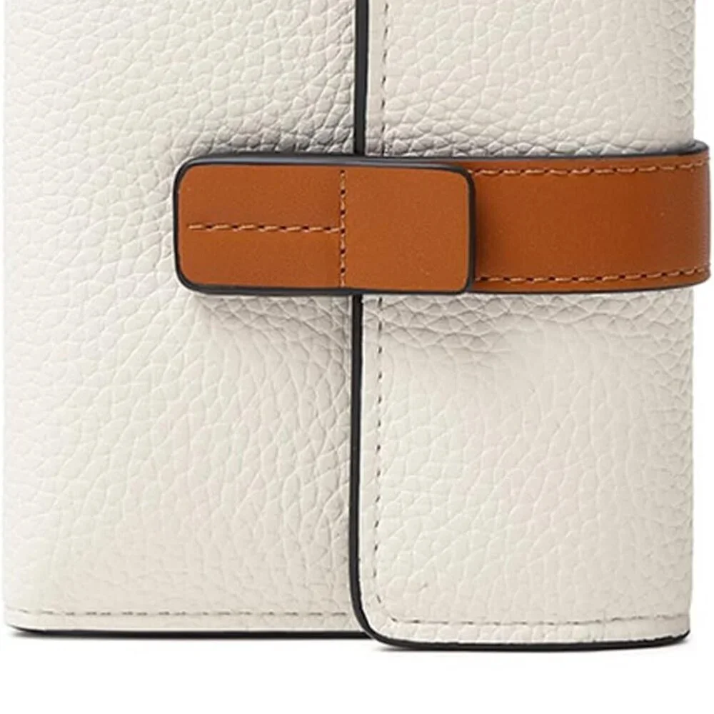 Leather Womens Wallet Compact RFID Trifold with Card Slots Coin Pocket